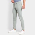 Men's Slim Fit Casual Trousers , हल्का हरा, small image number null
