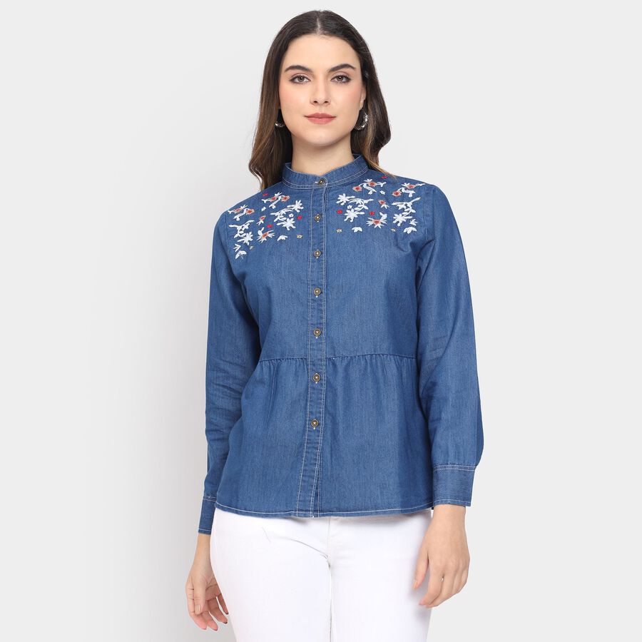 Ladies' Shirt , Mid Blue, large image number null