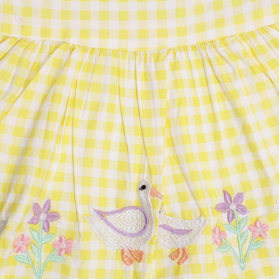 Infant Girls' 100% Cotton Frock , पीला, large image number null