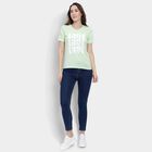 Ladies' Round Neck T-Shirt, निऑन ग्रीन, small