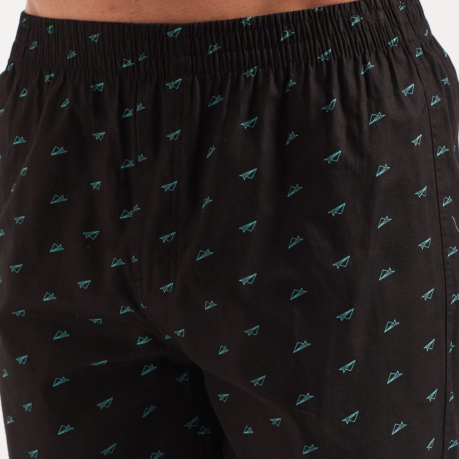 Men's Cotton Boxers, काला, large image number null