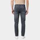 Men's Dark Grey Slim Fit Faded Jeans, गहरा ग्रे, small