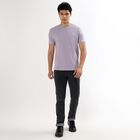 Men's 100% Cotton Round Neck Half Sleeves T-Shirt , Lilac, small image number null