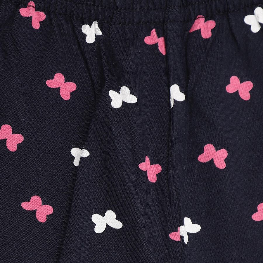 Girls' 100% Cotton Capri, Navy Blue, large