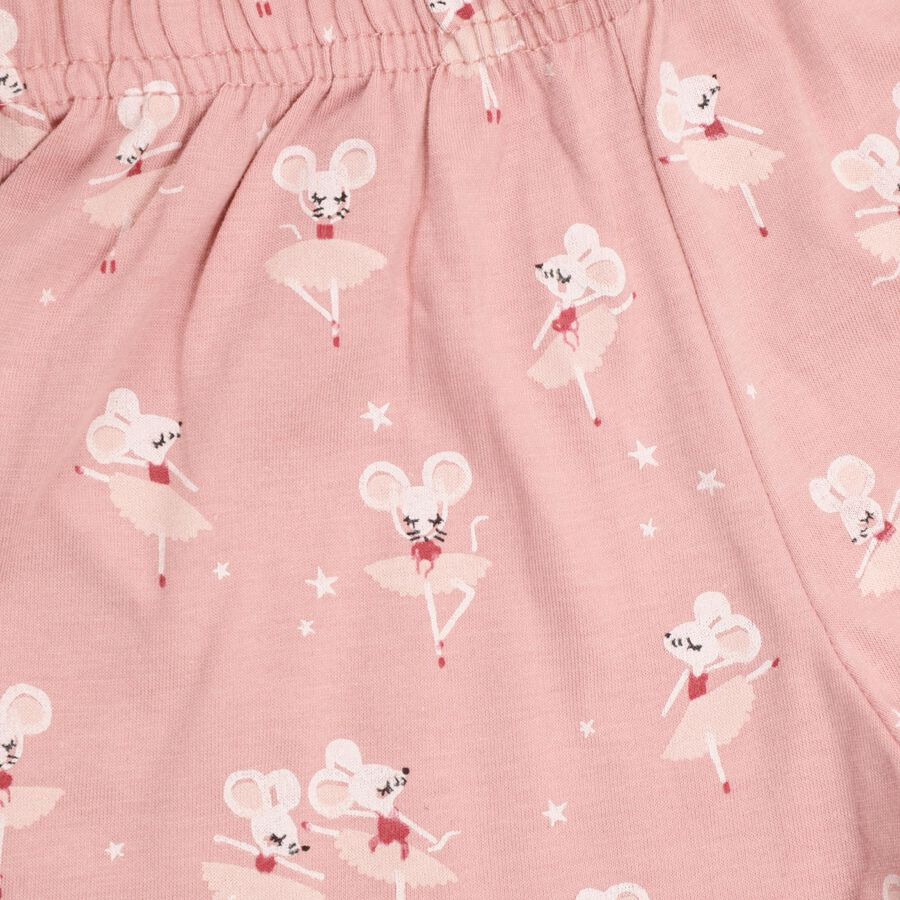 Girls' Night Suit, Light Pink, large image number null