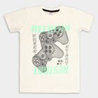 Boys Cotton T-Shirt, Off White, small image number null