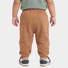 Infants Beige Jogger Fit Graphic Printed Pyjama, गहरा पीला, small