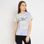 Ladies' 100% Cotton Round Neck T-Shirt, Light Green, small