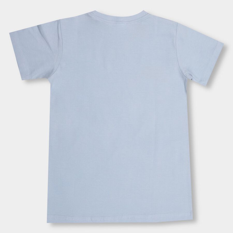 Boys' 100% Cotton Half Sleeves T-Shirt , Light Blue, large image number null