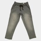 Boys' Faded Olive Relaxed Fit Elastic Waist Jeans, Olive, small image number null