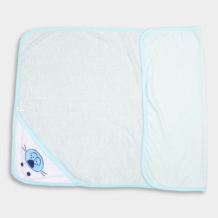 Infant's Cotton Towel, Light Blue, large image number null