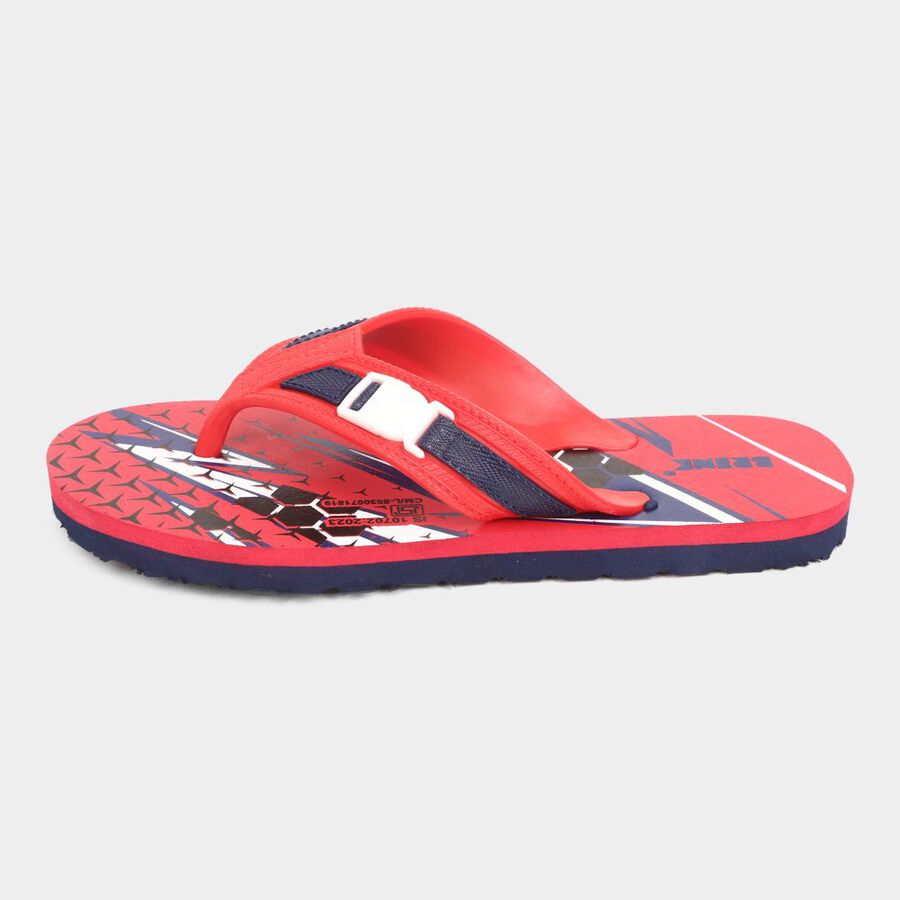 Kids Printed Slippers, Red, large image number null