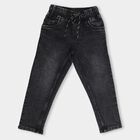 Kids' Washed Black Slim Fit Jogger Jeans, Black, small image number null