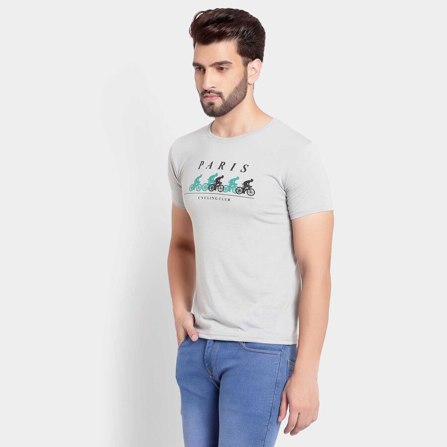 Round Neck T-Shirt, Light Grey, large image number null