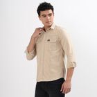 Men's 100% Cotton Casual Shirt , Beige, small image number null
