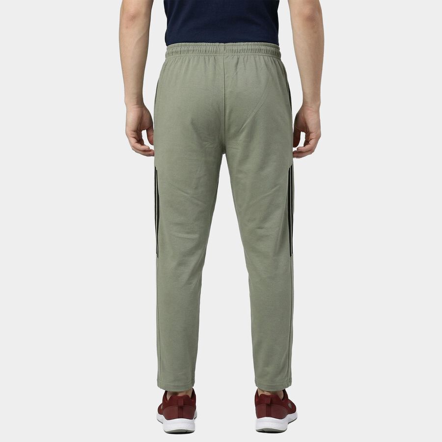 Men's Light Green Tapered Fit Ribbed Cuff Track Pants, हल्का हरा, large