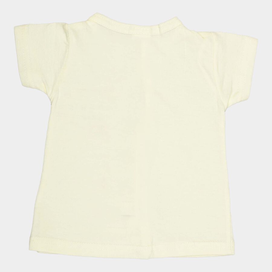 Infants Cotton T-Shirt, Yellow, large image number null