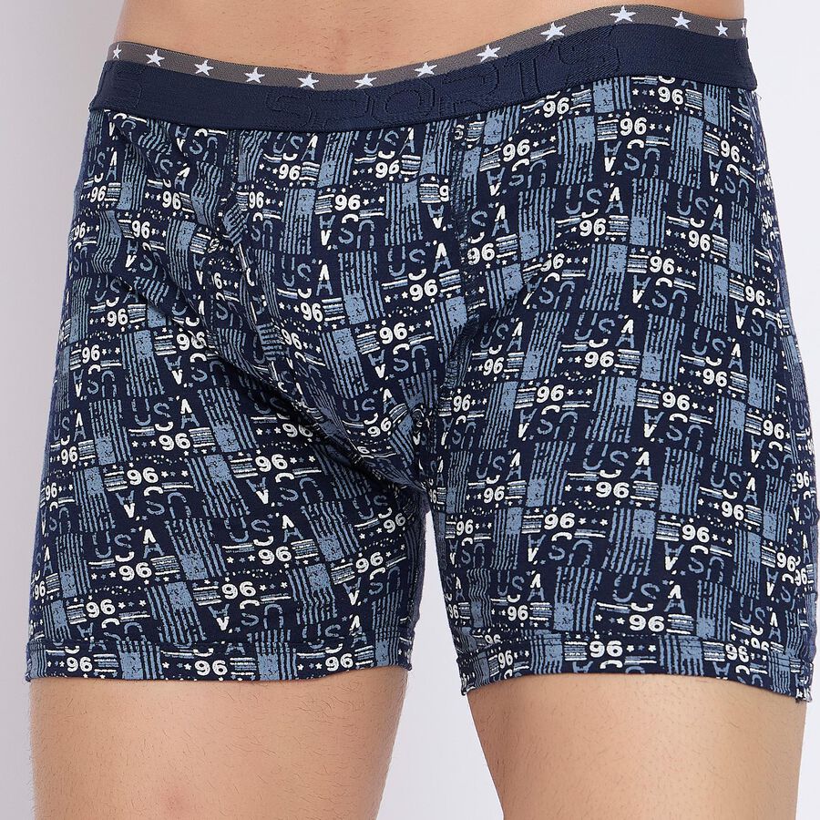 Men's 100% Cotton Trunks , Navy Blue, large
