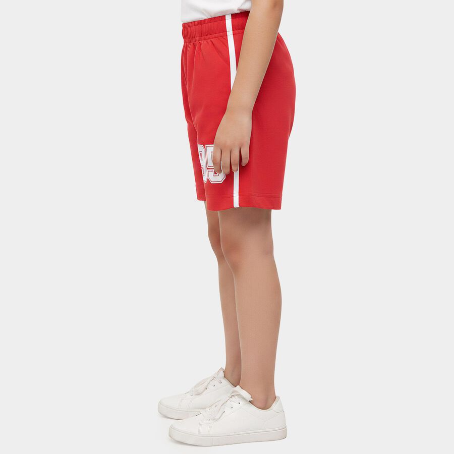 Girls Pink Regular Fit Sports Shorts, गुलाबी, large