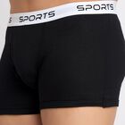 Men's 100% Cotton Trunks, Black, small