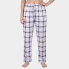 Women's White Regular Fit Floral Printed Pyjama, White, small