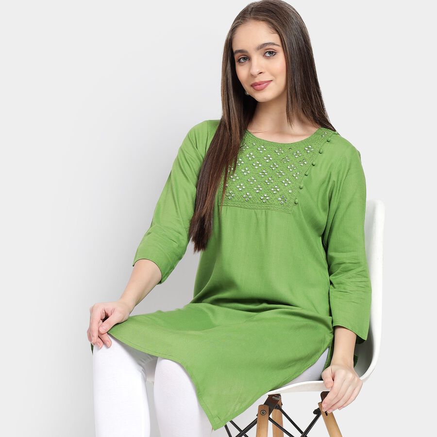 Ladies' Kurta, Olive, large image number null