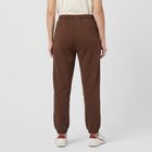 Women Brown Jogger Fit Solid Track Pants, Brown, small