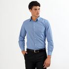Men's Deep Steel Blue Button Down Formal Shirt, Dark Blue, small image number null