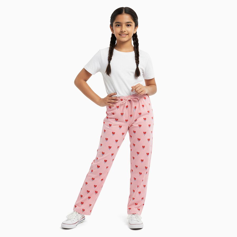 Girls' Pyjama, Light Pink, large image number null
