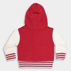 Infants Rich Maroon Hooded Casual Sweatshirt, मरून, small image number null