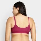 Ladies' Cotton Bra, Wine, small image number null