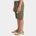 Boys' Olive Green Regular Fit Jamaican Shorts, Olive, small