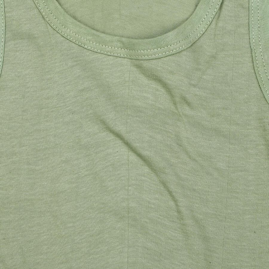 Boys Mint Green Cotton Round Neck Waistcoat Vest, हल्का हरा, large