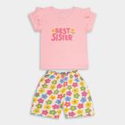 Girls' 100% Cotton Short Set , Light Pink, small image number null