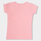 Girls' 100% Cotton T-Shirt , गुलाबी, small