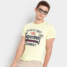Regular Round Neck T-Shirt, Yellow, small image number null