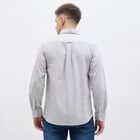 Men's Light Grey Cotton Full Sleeve Button-Down Classic Shirt, हल्का ग्रे, small image number null