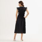 Ladies' 100% Cotton Empire Dress, Black, small image number null