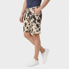 Men's Off White Regular Fit Printed Bermuda Shorts, ऑफ व्हाइट, small
