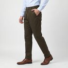 Men's Olive Green Slim Fit Chino Trousers, Olive, small