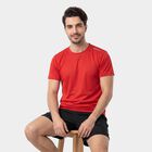 Men's Red Round Neck Regular Drifit T-Shirt, Red, small