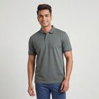 Men's Light Green Cotton Polo Neck Classic T-Shirt, Light Green, small