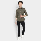 Cotton Casual Shirt, Olive, small image number null