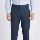 Men's Slim Fit Formal Trousers, गहरा नीला, small