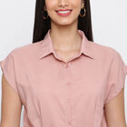 Solid 3/4th Sleeves Shirt, Pink, small image number null