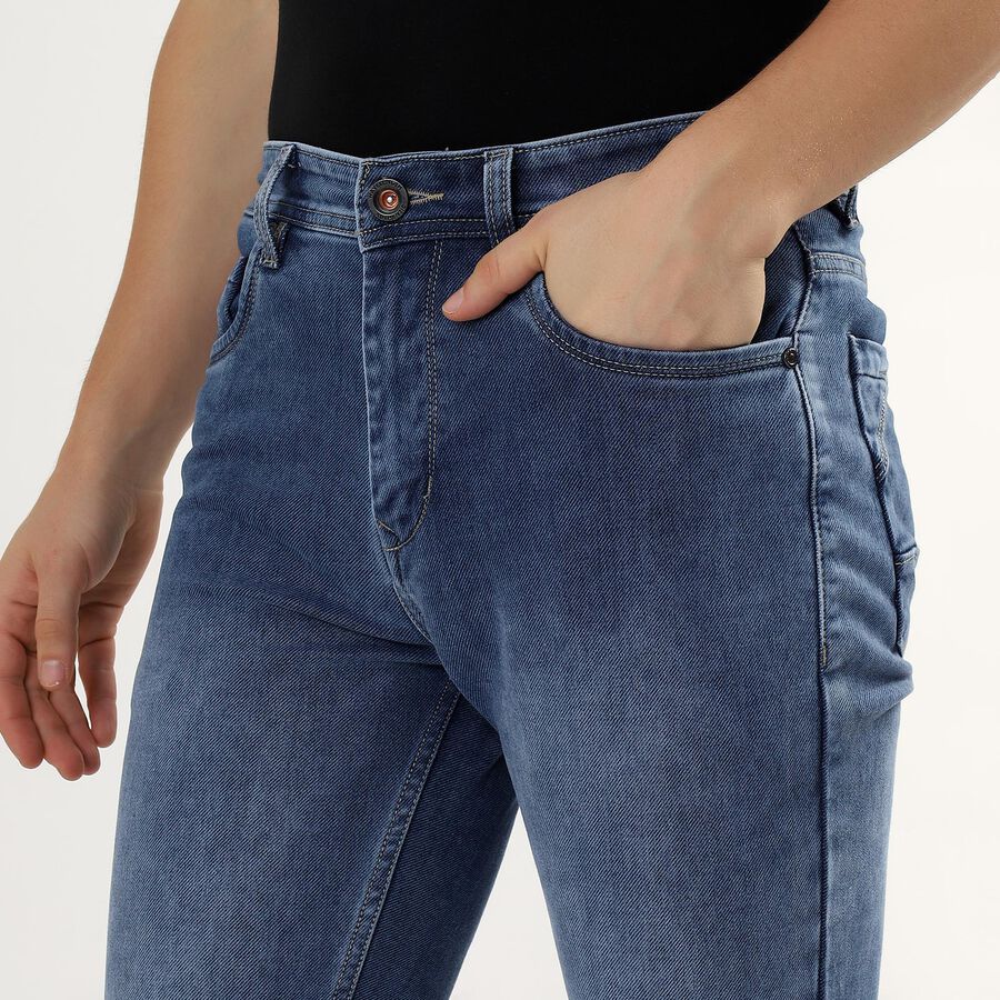 Men's Five Pocket Slim Fit Jeans , Light Blue, large image number null