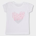 Girls' 100% Cotton T-Shirt, सफ़ेद, small