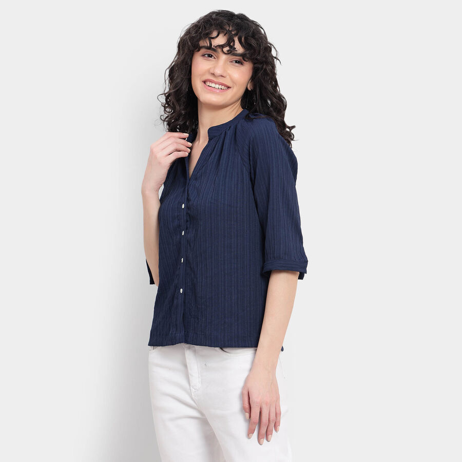 Solid Shirt, नेवी ब्लू, large image number null