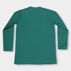Boys Deep Teal Green Crew Neck Casual T-Shirt, Dark Green, small image number null