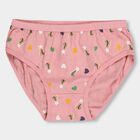 Girls' Muted Dusty Pink And Deep Midnight Blue V-Cut Printed And Solid Panty, Dark Blue, small image number null
